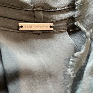 Elie Tahari greenish Grey blouse